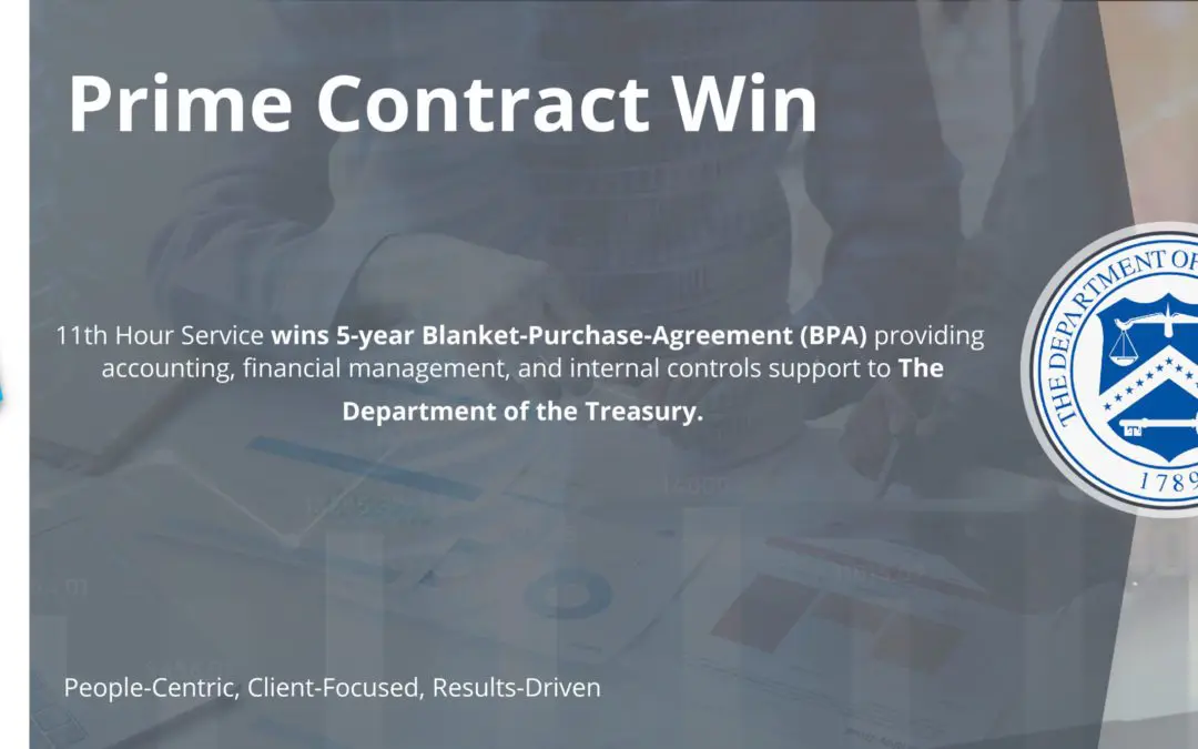 Congratulations-11th Hour Service Awarded Prime Contract Win – Department of the Treasury, Office of the Comptroller of the Currency
