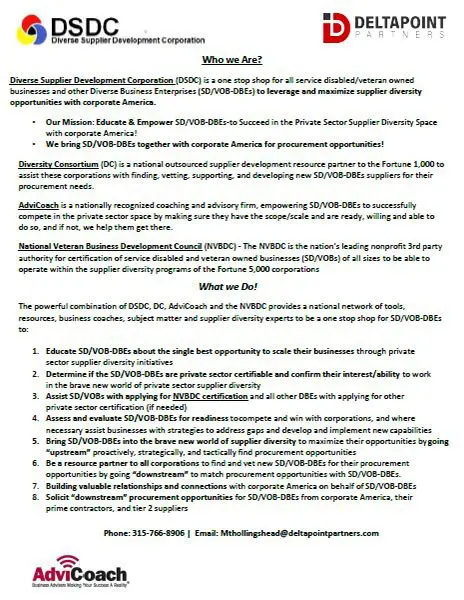 DSDC and DeltaPoint Partners